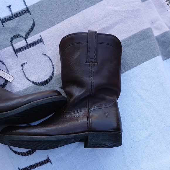 Frye Dark Leather Ankle Boots - Picture 9 of 16